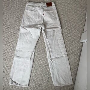 Levi's White Straight Leg Jeans